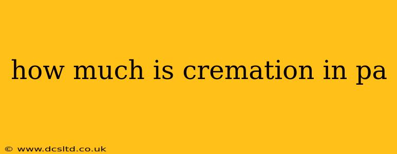 how much is cremation in pa
