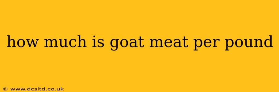 how much is goat meat per pound