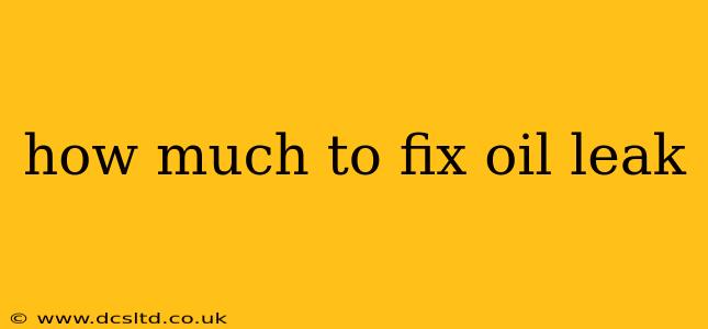 how much to fix oil leak