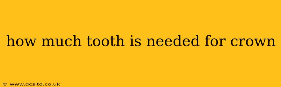 how much tooth is needed for crown