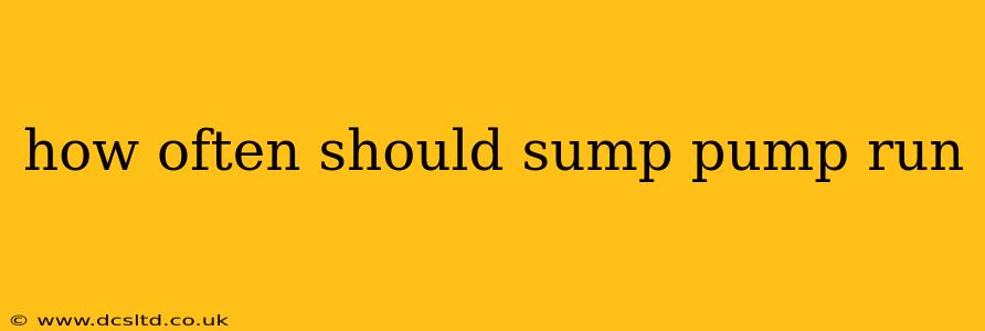 how often should sump pump run