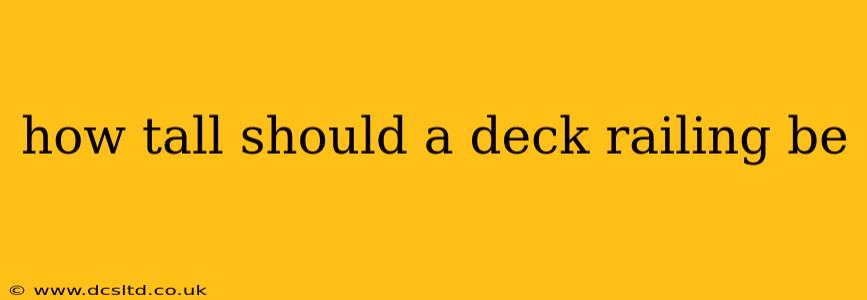 how tall should a deck railing be