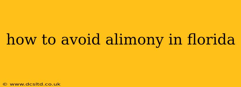 how to avoid alimony in florida