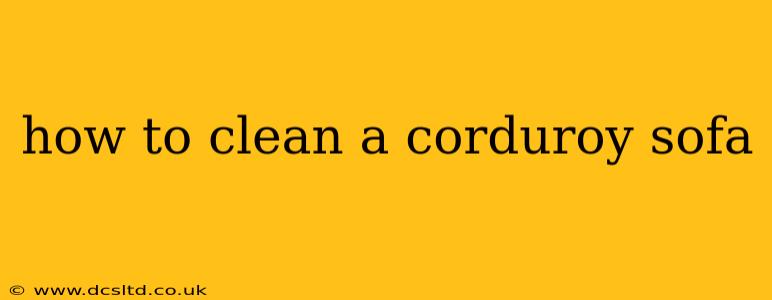 how to clean a corduroy sofa