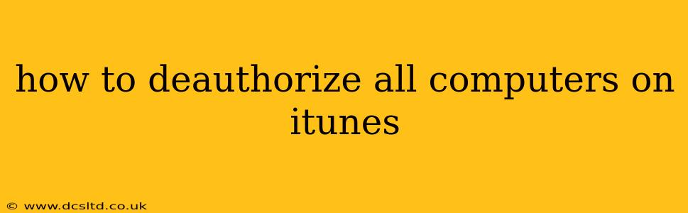 how to deauthorize all computers on itunes