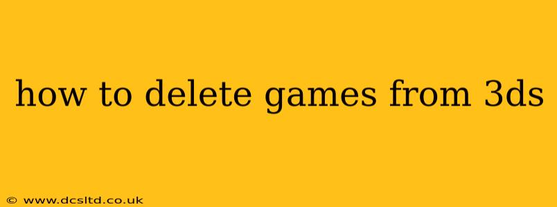 how to delete games from 3ds