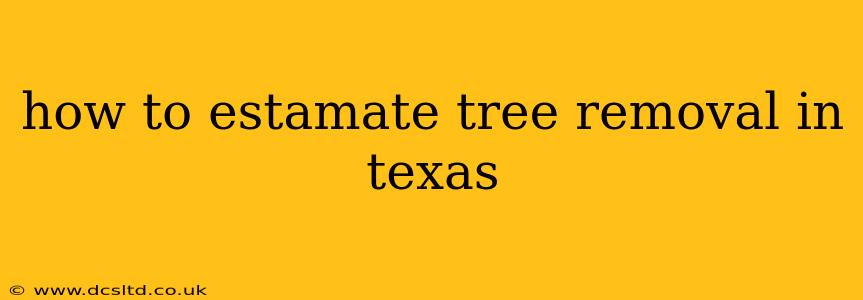 how to estamate tree removal in texas