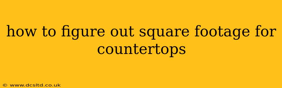 how to figure out square footage for countertops
