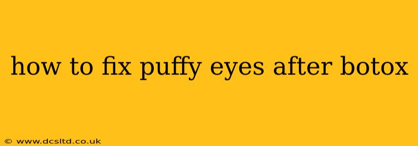 how to fix puffy eyes after botox