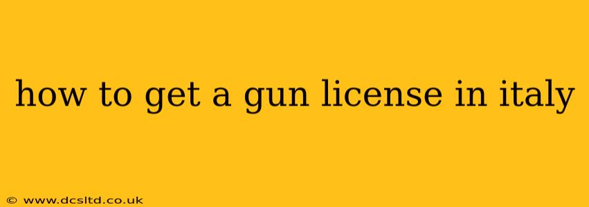 how to get a gun license in italy
