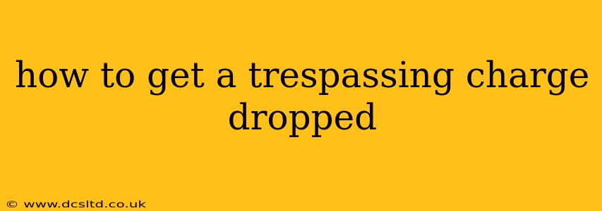 how to get a trespassing charge dropped