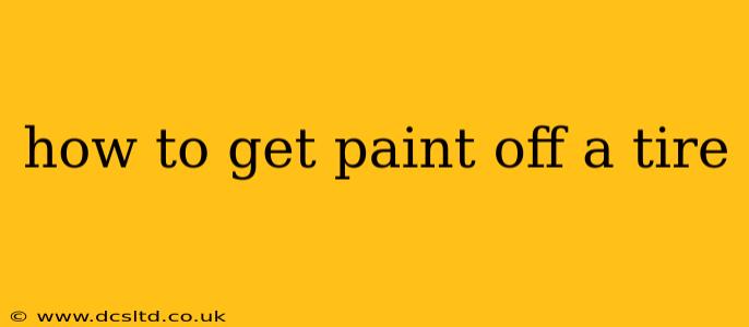 how to get paint off a tire