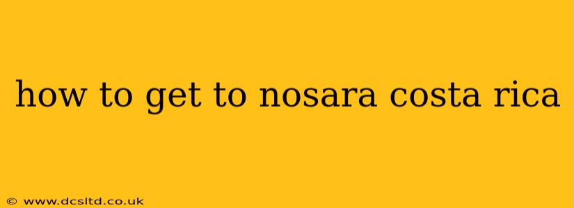 how to get to nosara costa rica