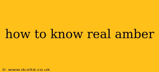 how to know real amber