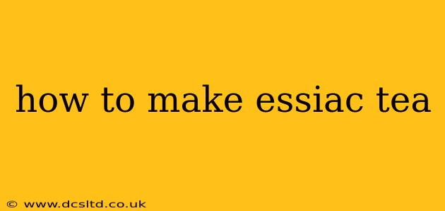 how to make essiac tea