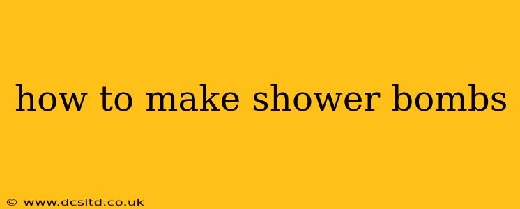 how to make shower bombs