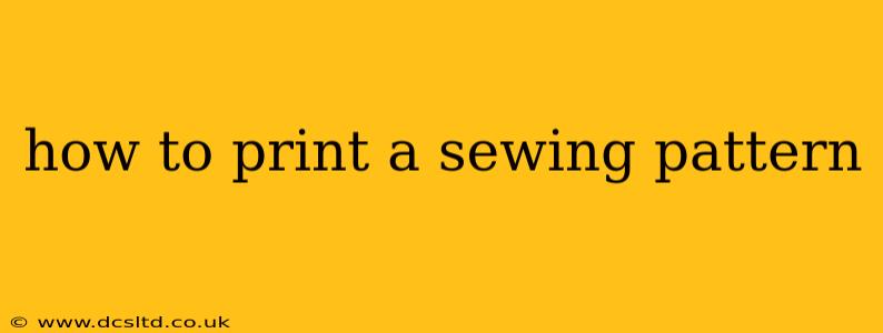 how to print a sewing pattern