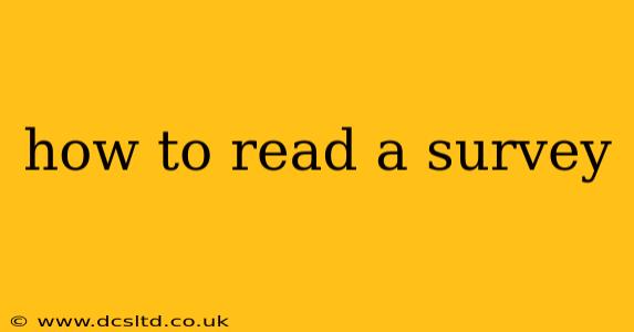 how to read a survey
