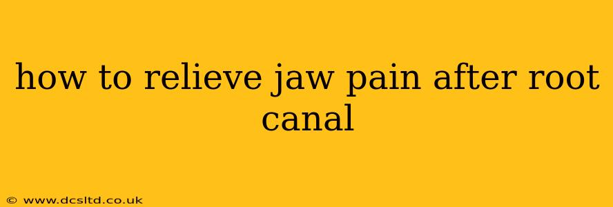 how to relieve jaw pain after root canal
