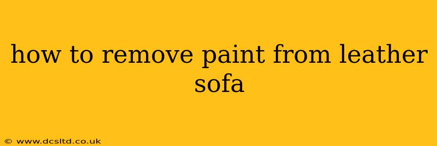 how to remove paint from leather sofa