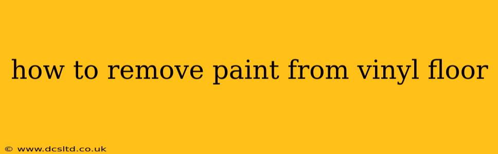 how to remove paint from vinyl floor