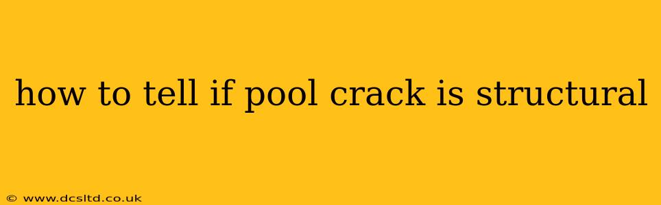how to tell if pool crack is structural