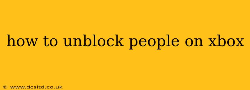 how to unblock people on xbox