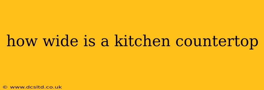 how wide is a kitchen countertop