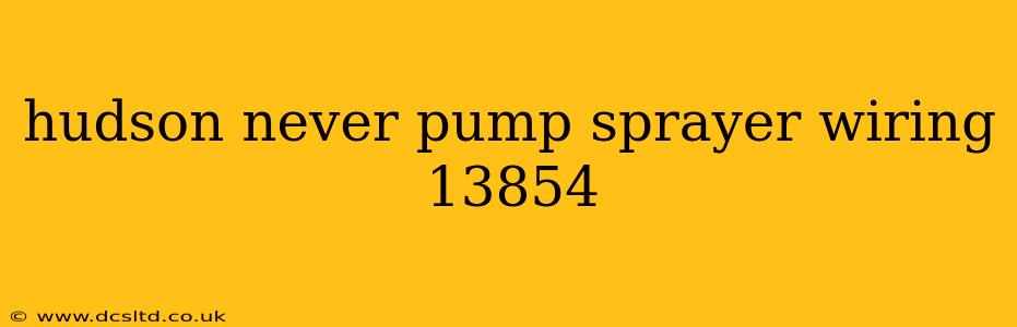 hudson never pump sprayer wiring 13854