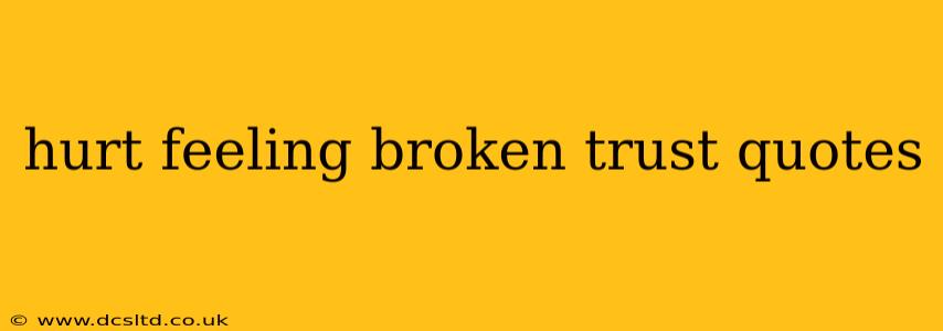 hurt feeling broken trust quotes