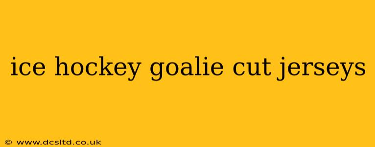 ice hockey goalie cut jerseys