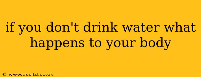 if you don't drink water what happens to your body