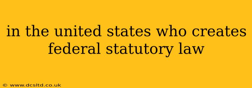 in the united states who creates federal statutory law