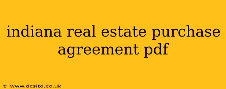 indiana real estate purchase agreement pdf