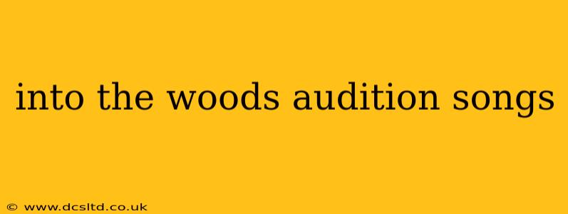 into the woods audition songs
