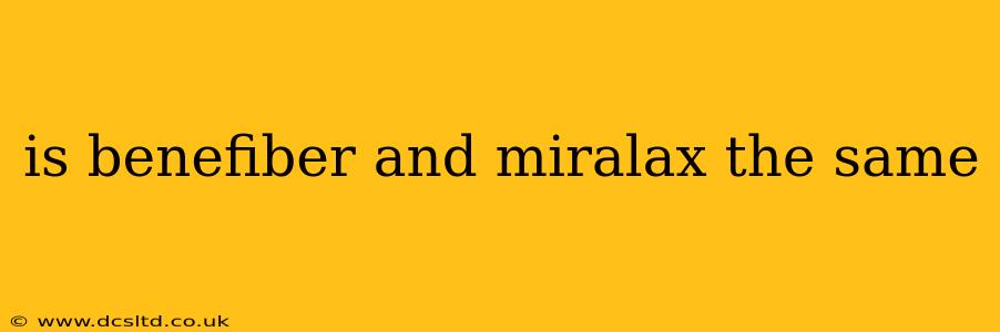 is benefiber and miralax the same