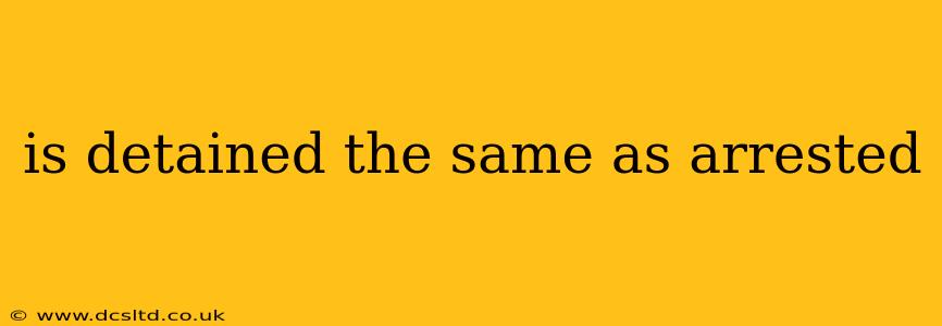 is detained the same as arrested