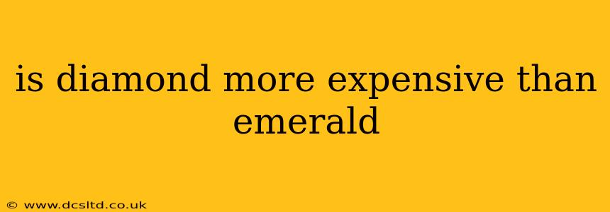 is diamond more expensive than emerald