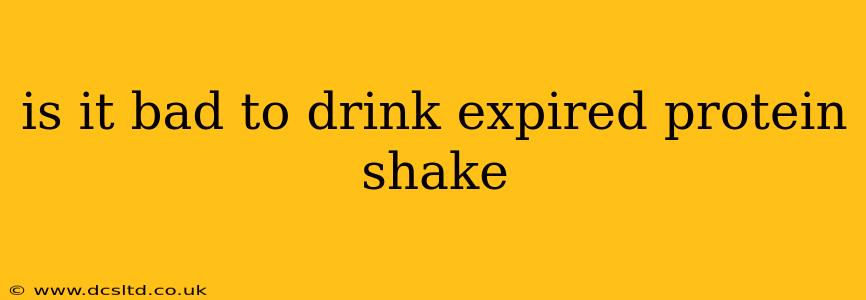 is it bad to drink expired protein shake