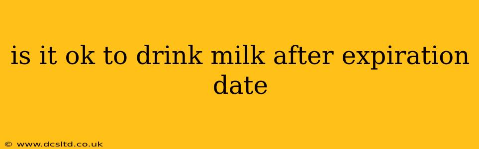 is it ok to drink milk after expiration date