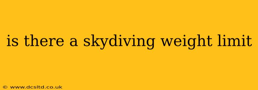 is there a skydiving weight limit
