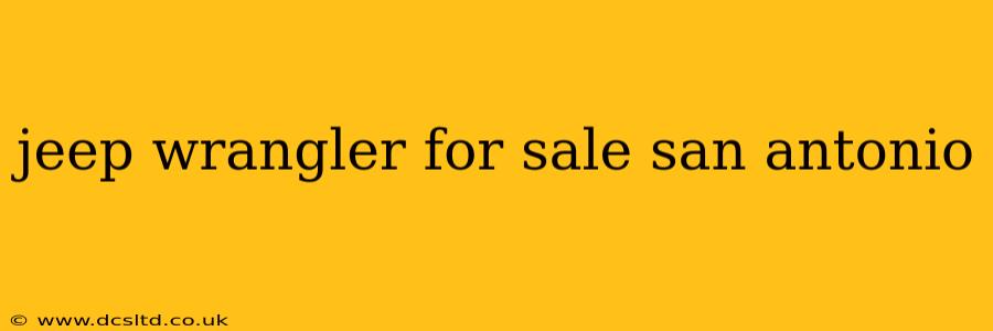 jeep wrangler for sale san antonio