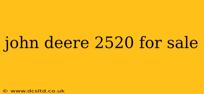 john deere 2520 for sale