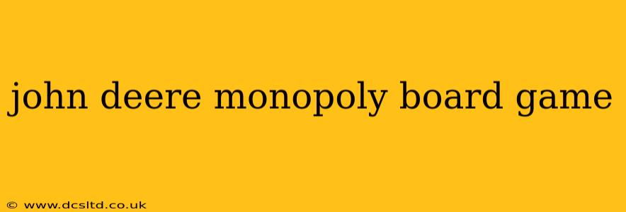 john deere monopoly board game