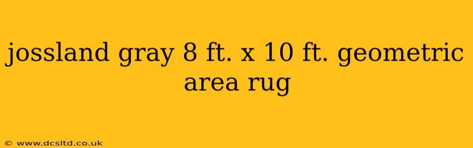 jossland gray 8 ft. x 10 ft. geometric area rug