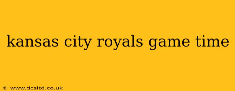 kansas city royals game time