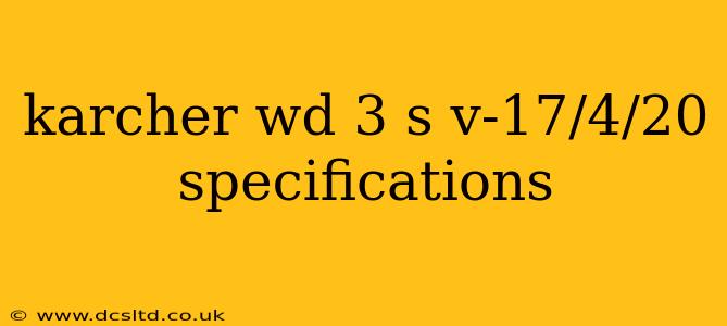 karcher wd 3 s v-17/4/20 specifications