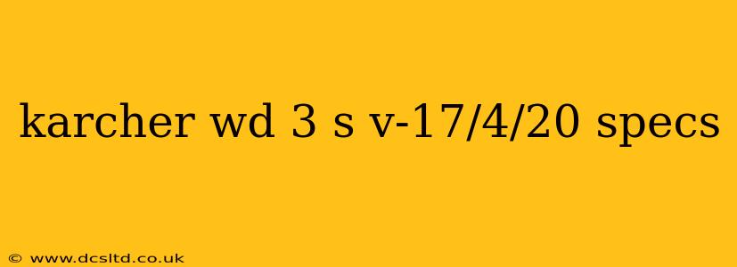 karcher wd 3 s v-17/4/20 specs