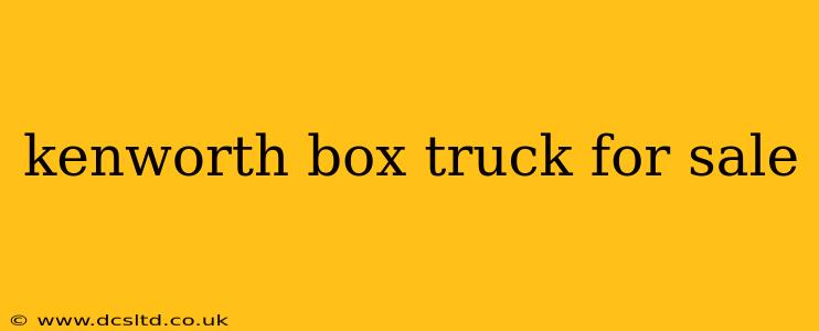 kenworth box truck for sale