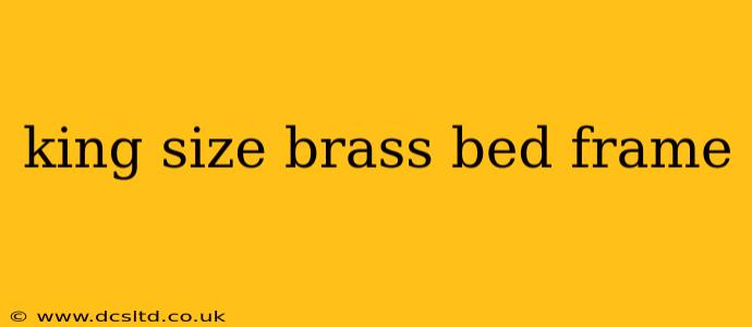 king size brass bed frame